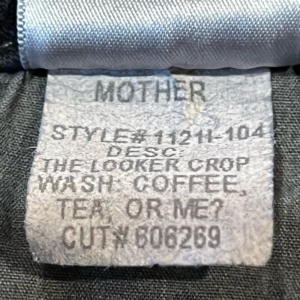 Mother The Looker Crop Jeans in Coffee Tea or Me Dark Wash Denim Size 31 - Picture 12 of 16
